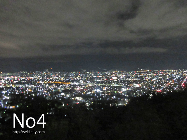 愛宕山科学館から見る甲府の夜景