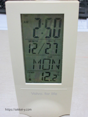 12月27日　吉野聡建築設計室　事務所の気温
