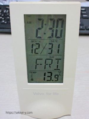 12月31日　吉野聡建築設計室　事務所の気温