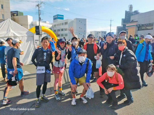 武田の杜のゴール　皆様との写真