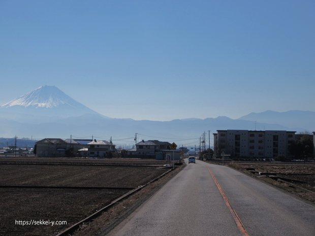 2024年2月　韮崎市から見る富士山