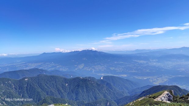 甲斐駒ヶ岳から見る八ヶ岳