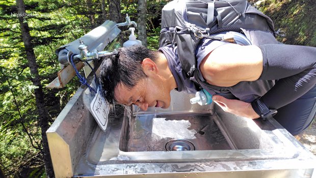 黒戸尾根　七丈小屋　南アルプスの天然水