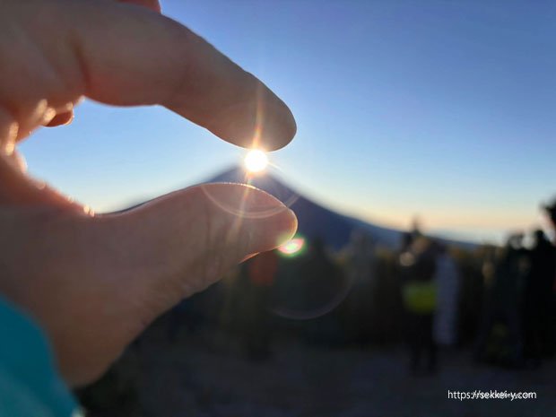 竜ヶ岳　ダイアモンド富士