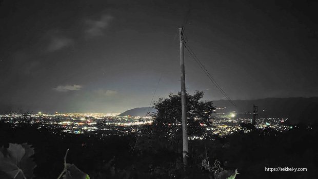 甲州市の明かりが見えた瞬間