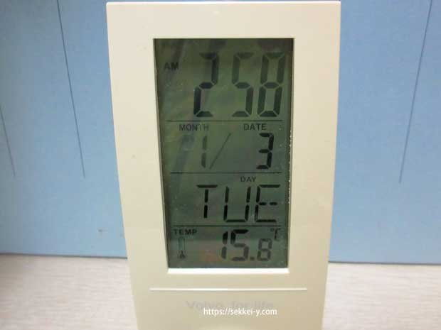 令和5年1月3日　吉野聡建築設計室　事務所の室温