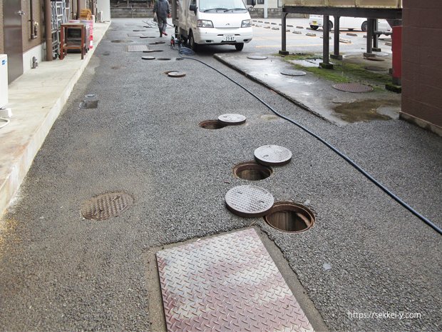 外部の排水管のつまり