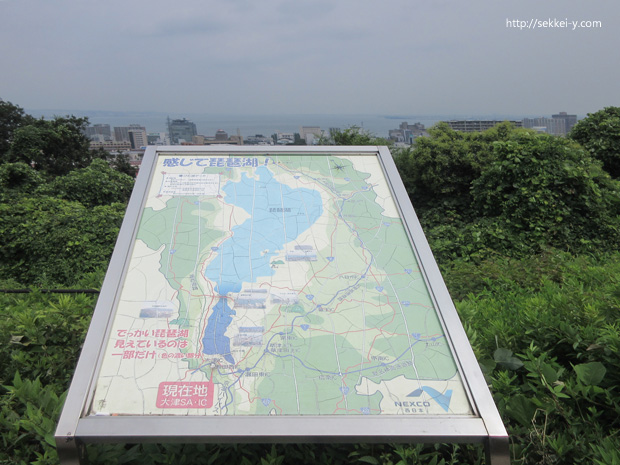 大津SAから見る琵琶湖