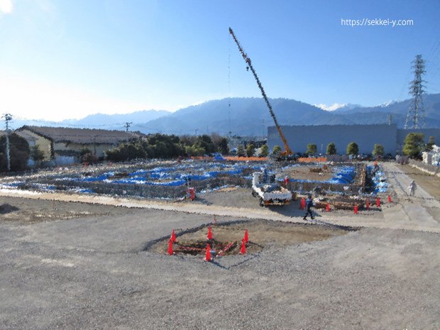 開発申請を行った敷地での建築工事