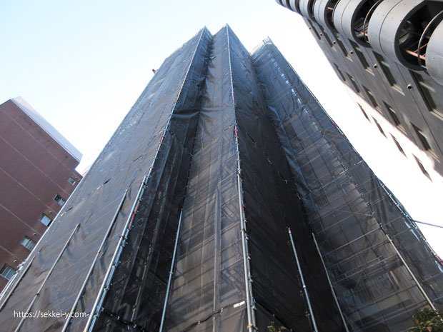 甲府市北口の高層マンション 修繕工事