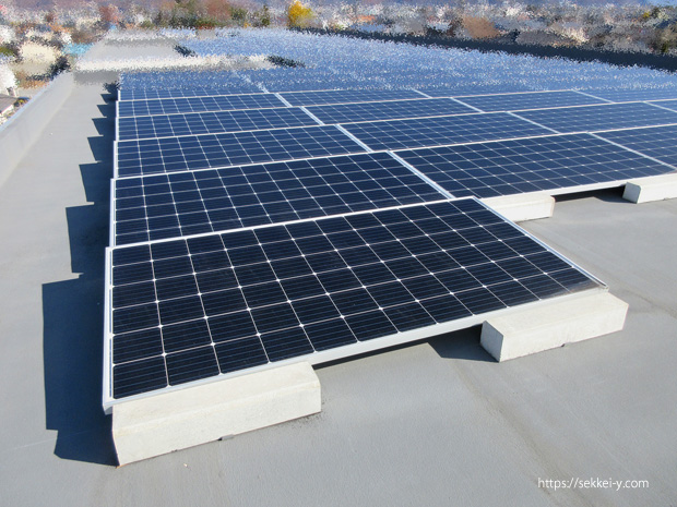 屋上を利用した太陽光発電の設置