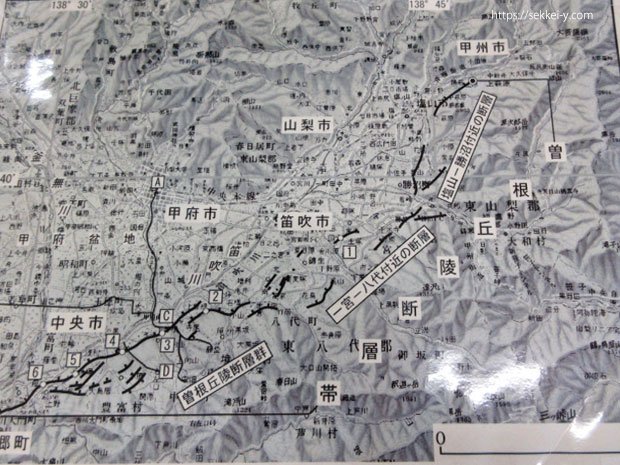 甲府盆地周辺の断層