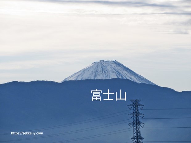 甲府盆地から見る富士山