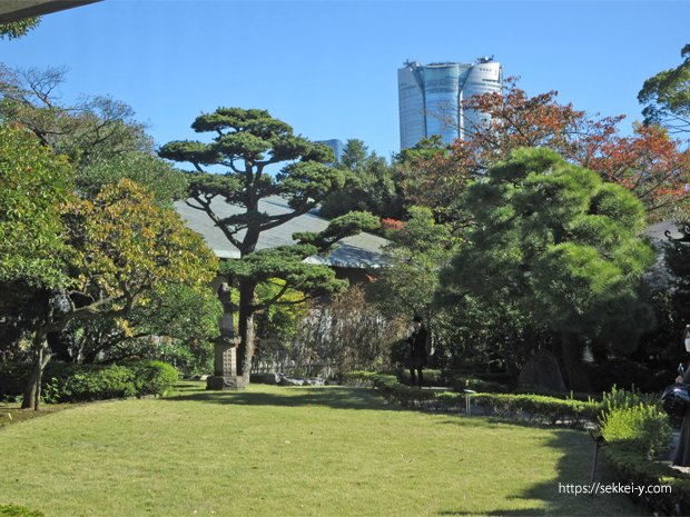 根津美術館　庭園　芝