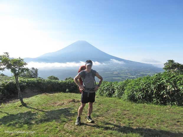 竜ヶ岳登山道　東屋から見る富士山