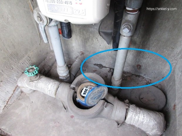 上階の住戸にあるパイプシャフト