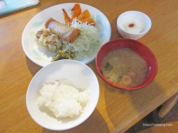 槍ヶ岳山荘の夕食