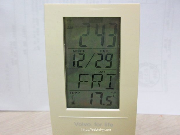 12月29日室温17.5℃