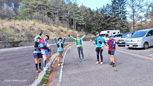 試走メンバーで記念写真