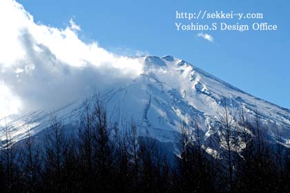 山中湖村からみた富士山