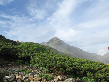 北岳山荘から北岳