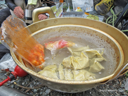 グリーンカレーを温める