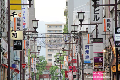 甲府市中央　錦通り