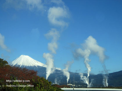 静岡県富士市から見た富士山