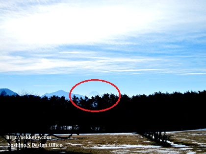 山梨県立八ヶ岳少年自然の家から見る富士山