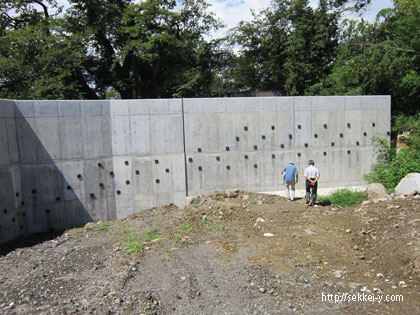 擁壁の建築基準法完了検査