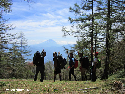 櫛形山から見る富士山