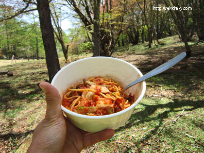 ナチュグレの山頂パスタ会