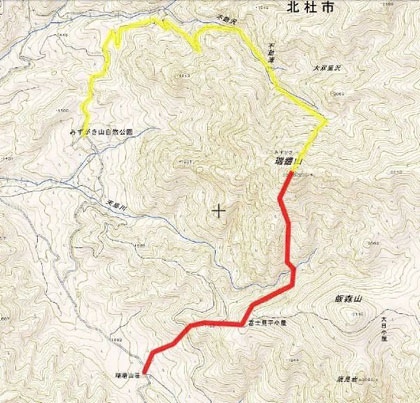 瑞牆山　不動沢コース