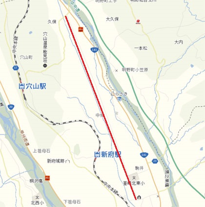 県営住宅韮崎団地の地図