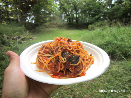 要害山　山頂パスタ