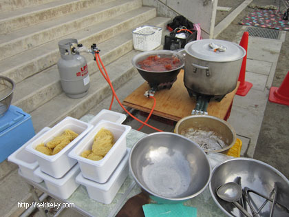 甲府市北新小学校で行った出張パスタ会