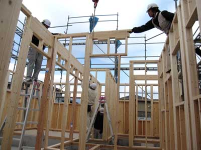 甲府市の家　建て方　ｈ2house02
