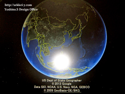 google　earthの地球