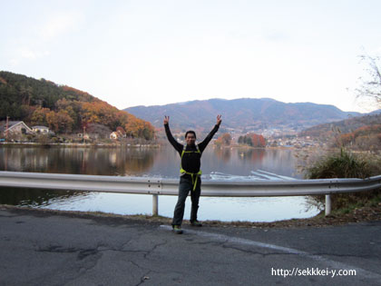 トレランで行く千代田湖　三村さん