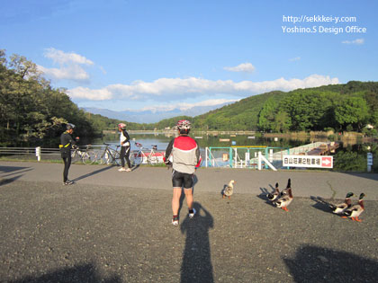 千代田湖まで自転車の練習