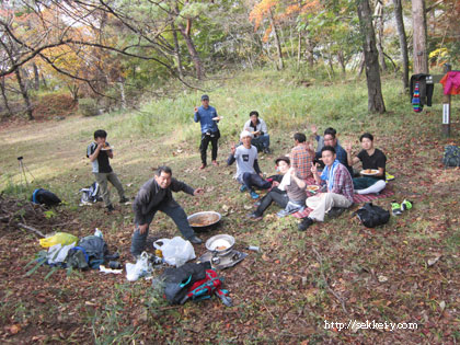 要害山山頂パスタ　頂きます。