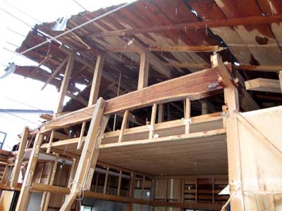 30年前の在来工法の小屋梁
